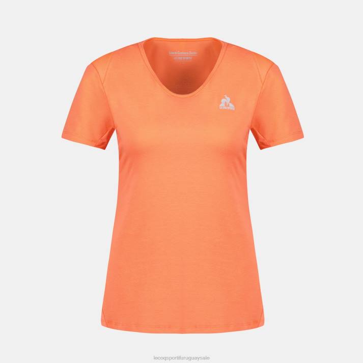 ropa XFVP355 mujer Le Coq Sportif camiseta naranja