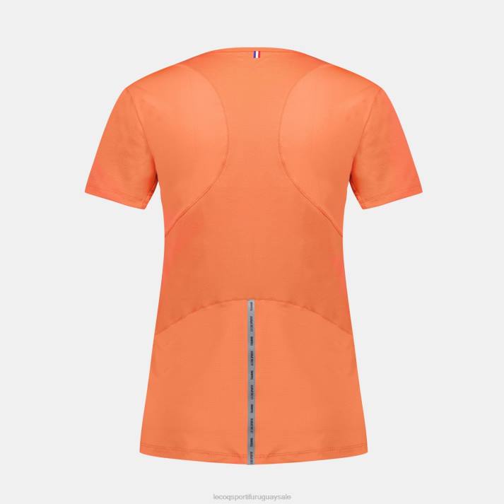 ropa XFVP355 mujer Le Coq Sportif camiseta naranja