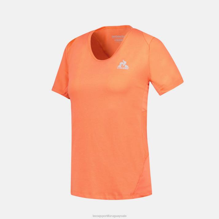 ropa XFVP355 mujer Le Coq Sportif camiseta naranja