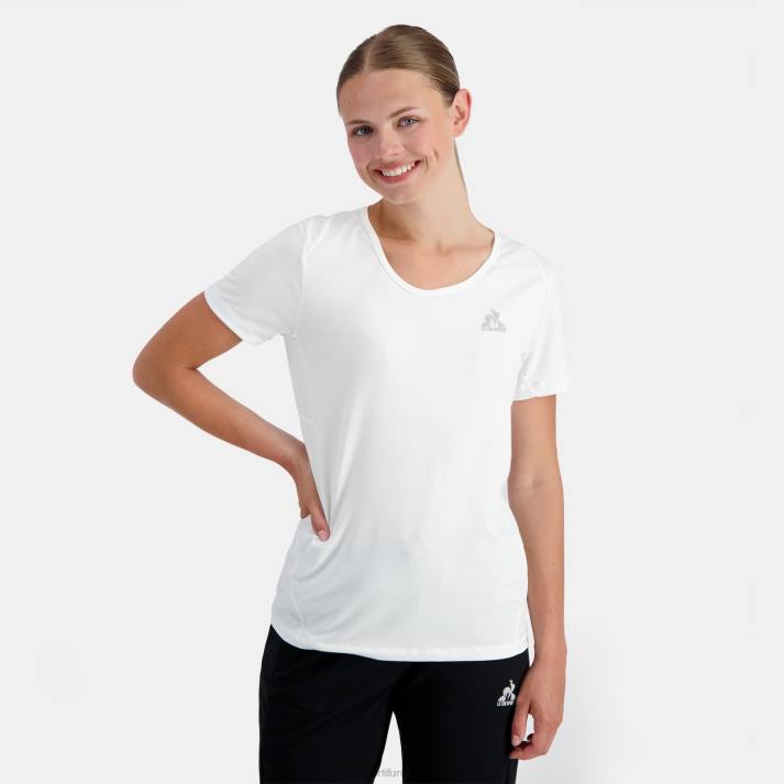 ropa XFVP356 mujer Le Coq Sportif camiseta blanca