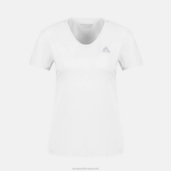 ropa XFVP356 mujer Le Coq Sportif camiseta blanca