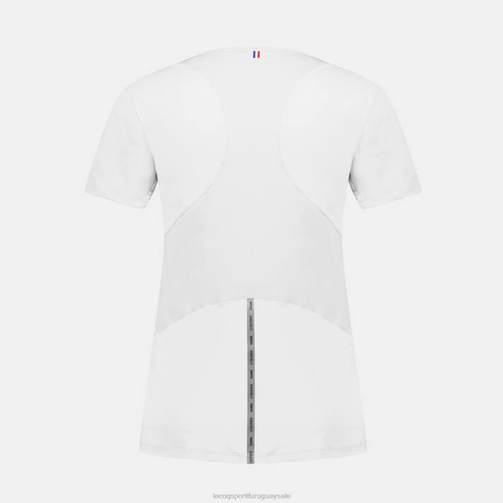 ropa XFVP356 mujer Le Coq Sportif camiseta blanca