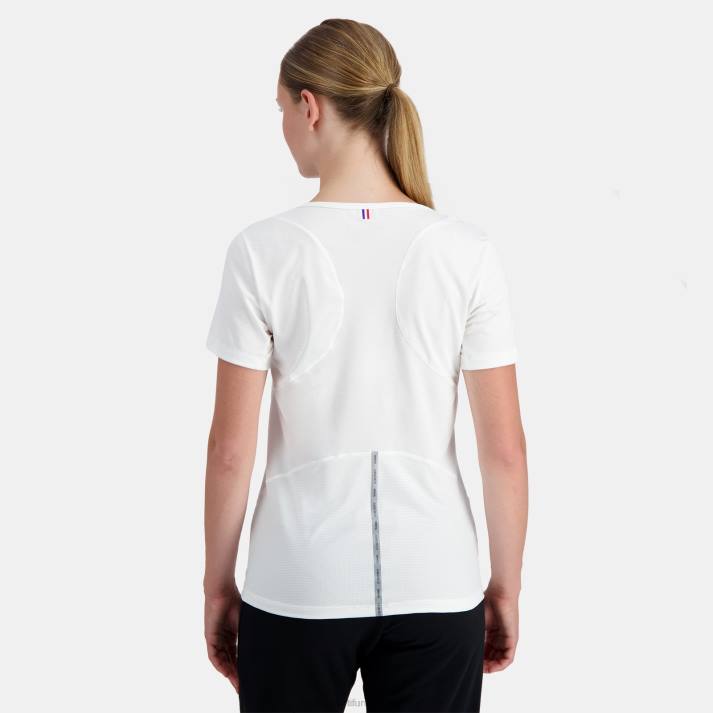 ropa XFVP356 mujer Le Coq Sportif camiseta blanca
