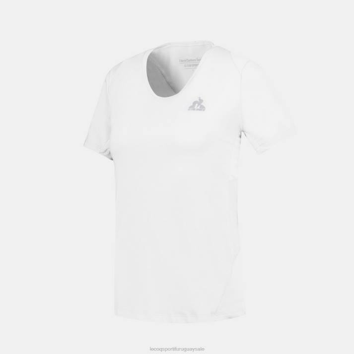 ropa XFVP356 mujer Le Coq Sportif camiseta blanca
