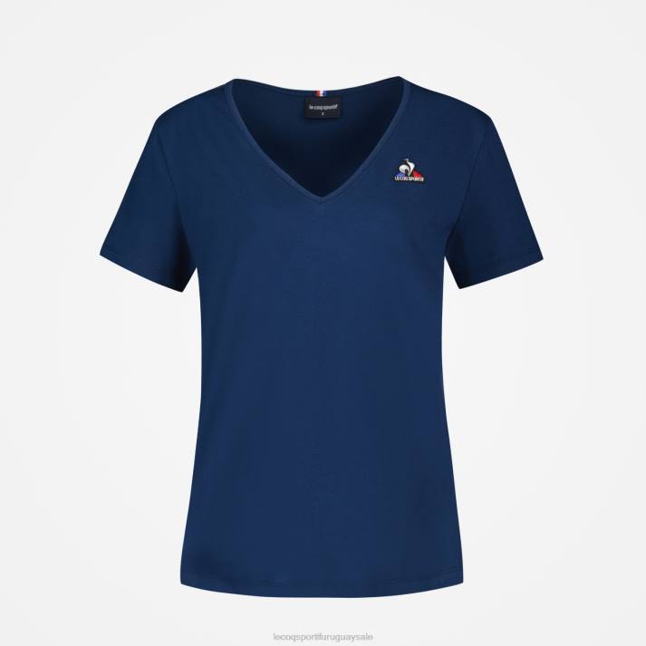 ropa XFVP358 mujer Le Coq Sportif camiseta azul