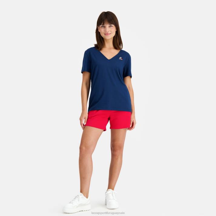 ropa XFVP358 mujer Le Coq Sportif camiseta azul