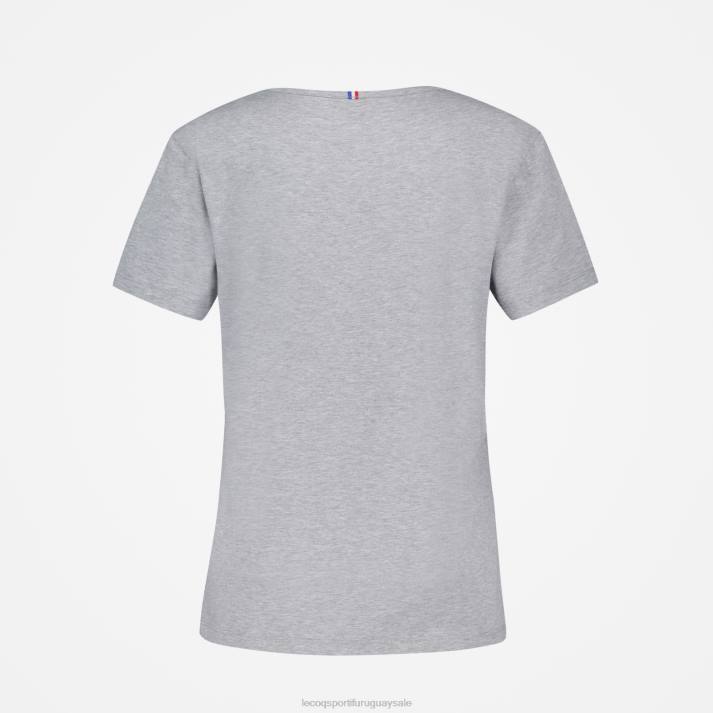 ropa XFVP359 mujer Le Coq Sportif camiseta gris