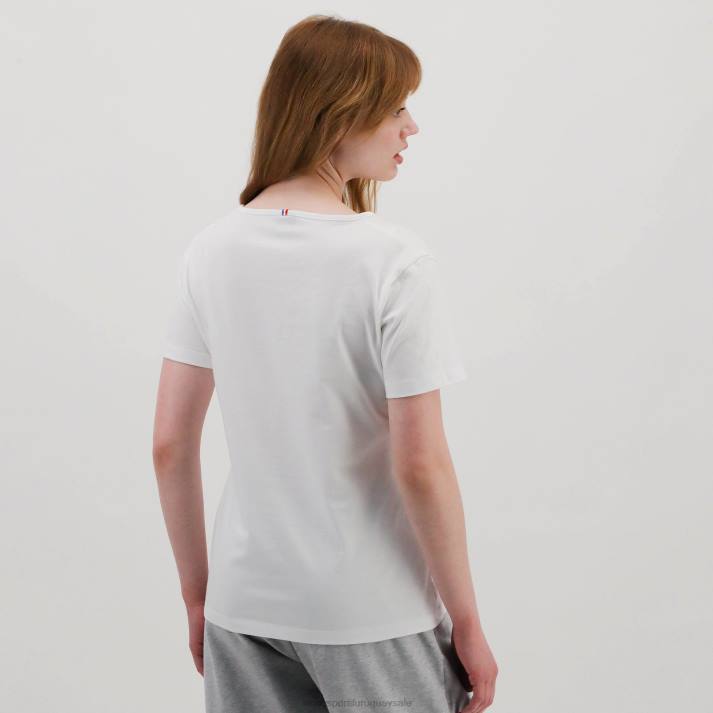 ropa XFVP361 mujer Le Coq Sportif camiseta blanca