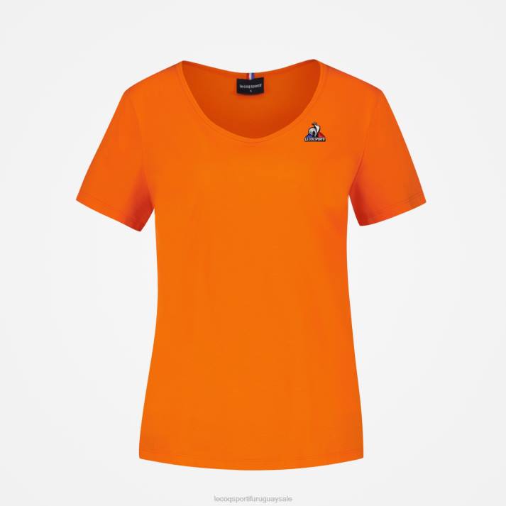ropa XFVP593 mujer Le Coq Sportif camiseta naranja