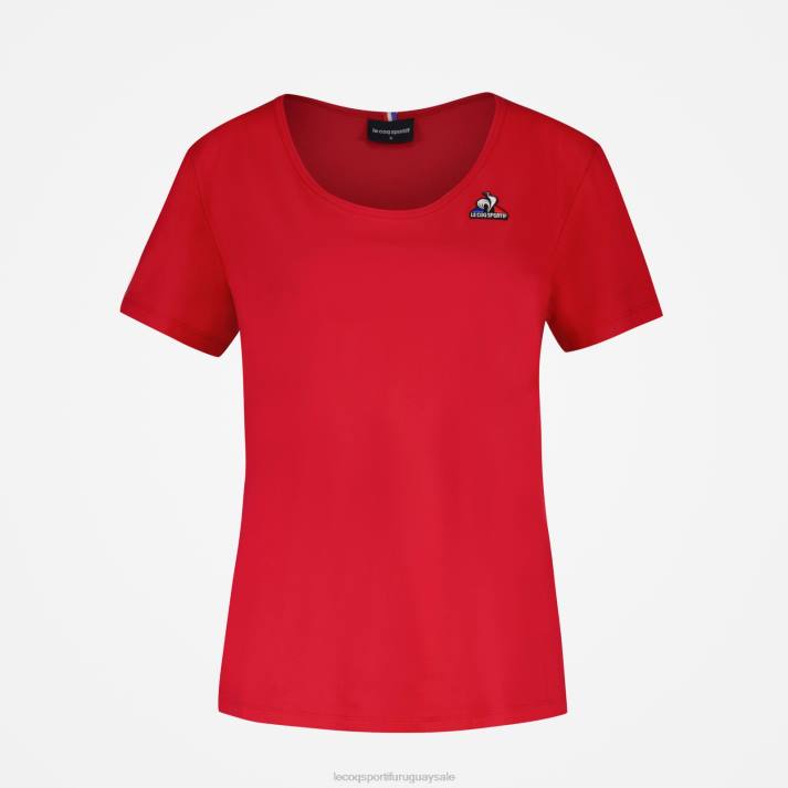ropa XFVP596 mujer Le Coq Sportif camiseta roja