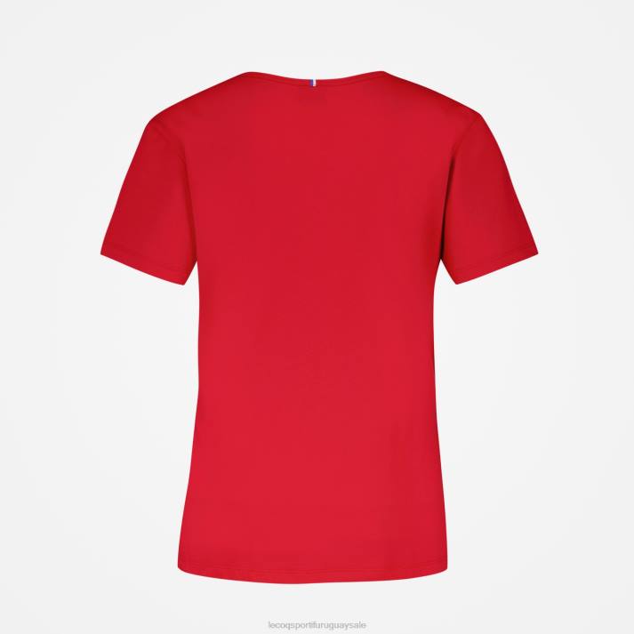 ropa XFVP596 mujer Le Coq Sportif camiseta roja