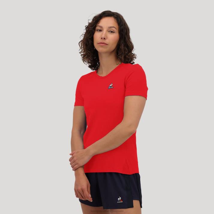 ropa XFVP600 mujer Le Coq Sportif camiseta roja