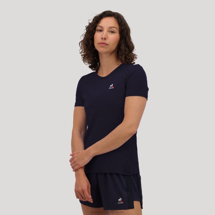 ropa XFVP602 mujer Le Coq Sportif camiseta azul
