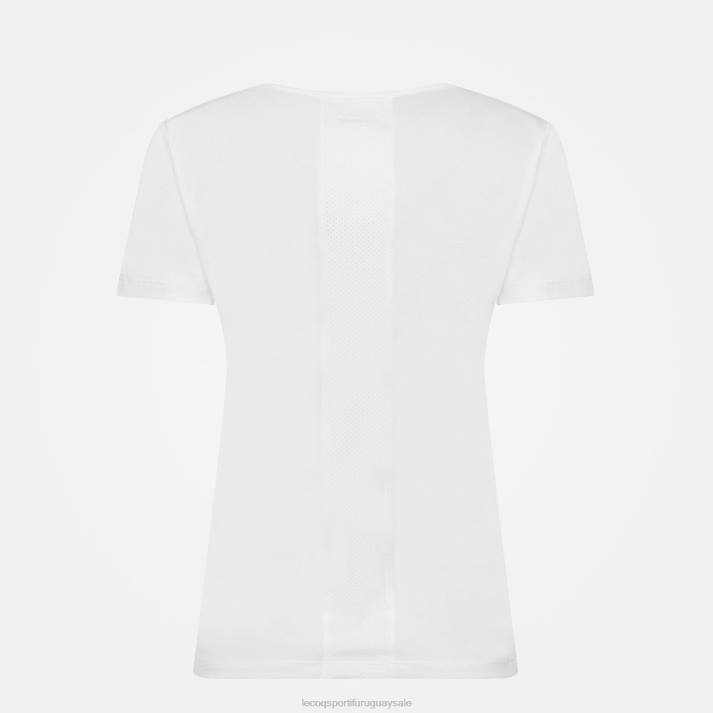 ropa XFVP608 mujer Le Coq Sportif camiseta blanca