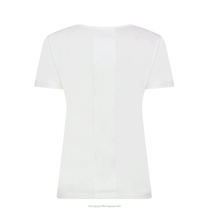 ropa XFVP608 mujer Le Coq Sportif camiseta blanca