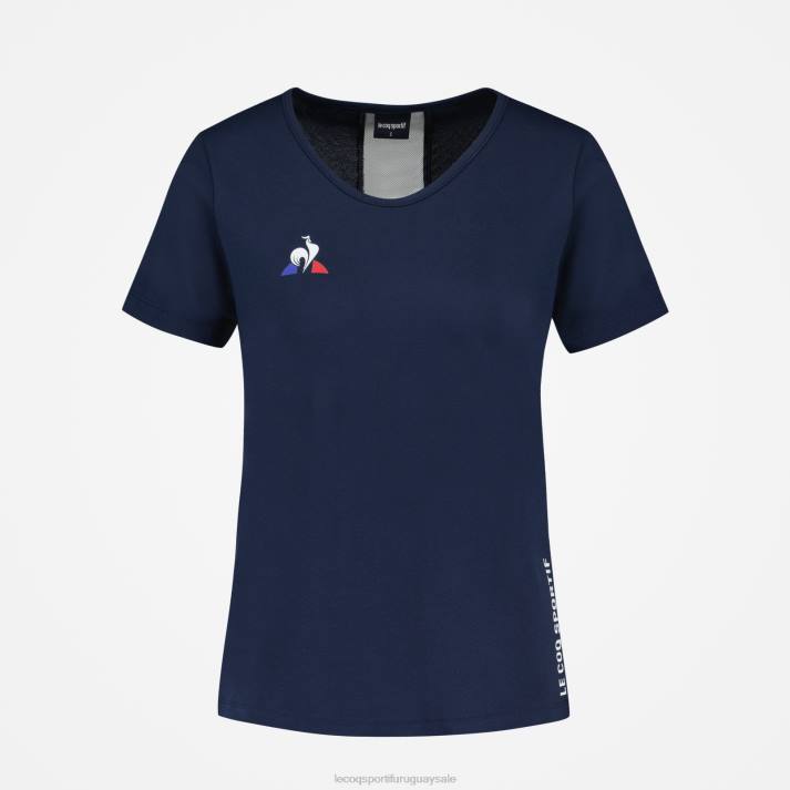 ropa XFVP609 mujer Le Coq Sportif camiseta azul