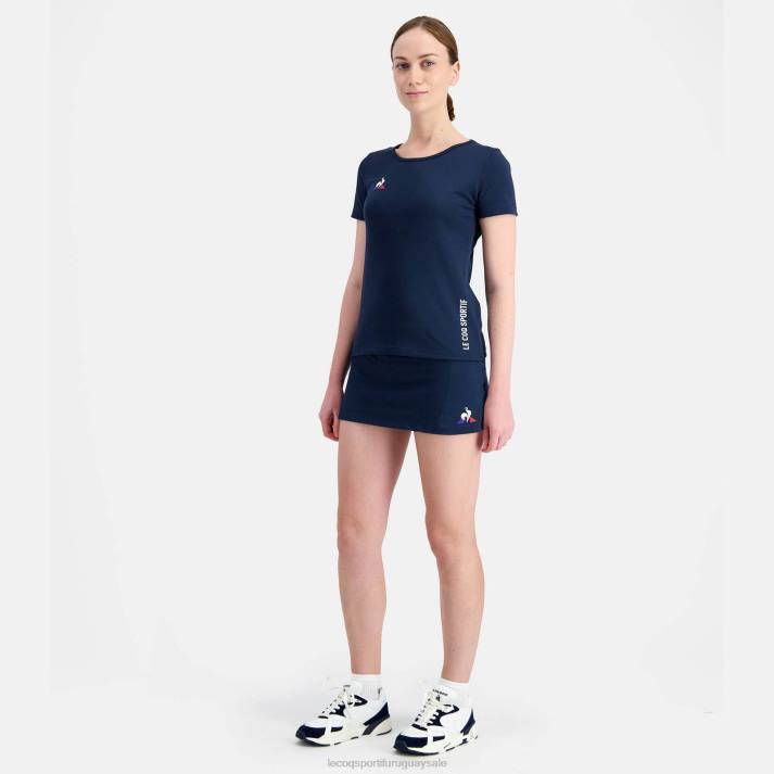 ropa XFVP609 mujer Le Coq Sportif camiseta azul