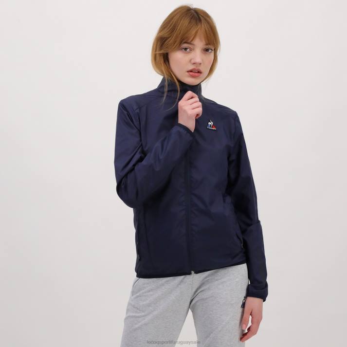 ropa XFVP603 mujer Le Coq Sportif cortavientos azul