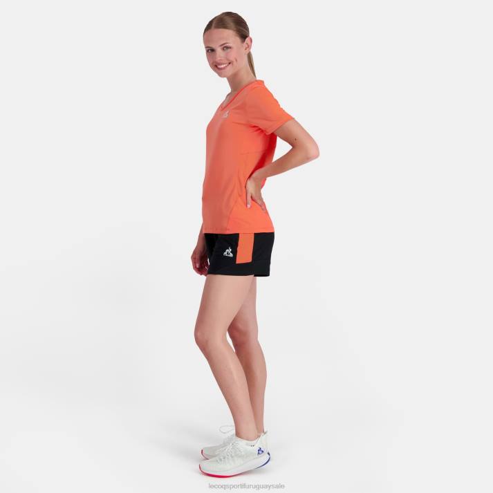 ropa XFVP332 mujer Le Coq Sportif pantalones cortos negros