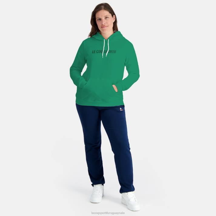 ropa XFVP310 mujer Le Coq Sportif sudadera con capucha verde