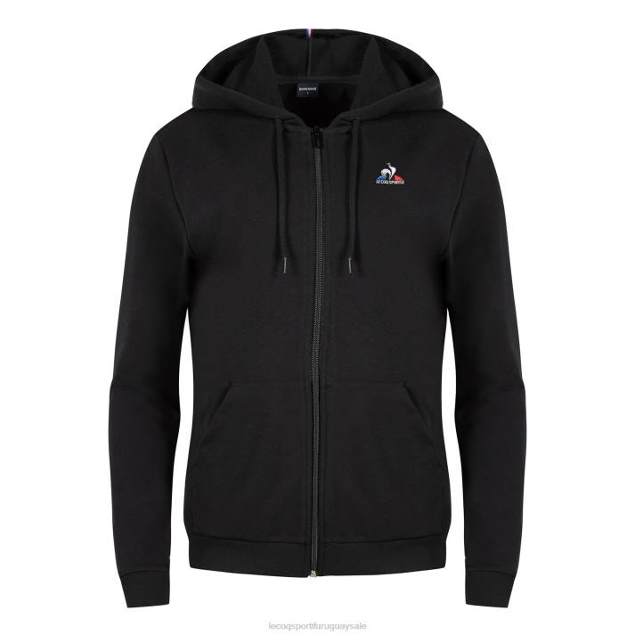 ropa XFVP319 mujer Le Coq Sportif sudadera con capucha y cremallera negra
