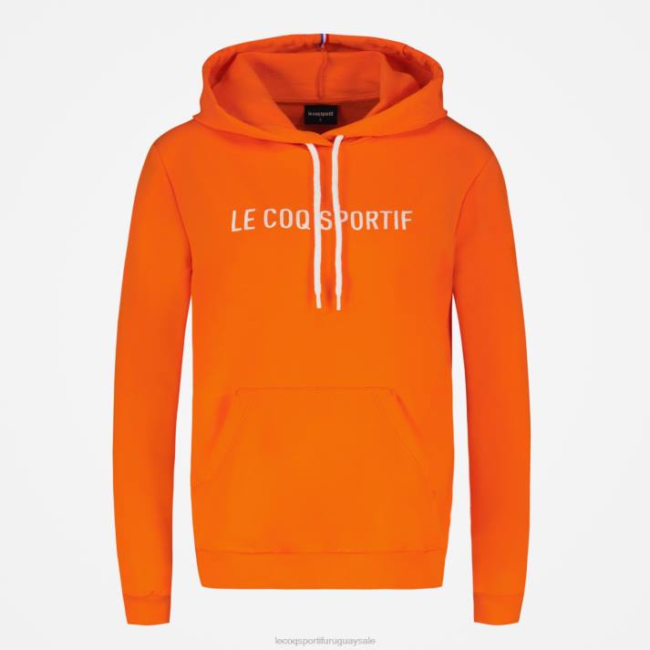 ropa XFVP592 mujer Le Coq Sportif sudadera con capucha naranja