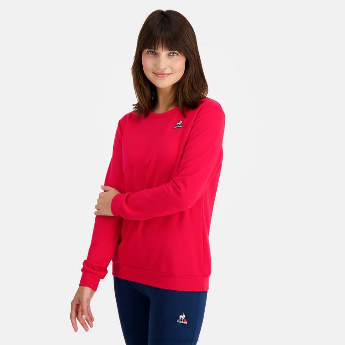 ropa XFVP595 mujer Le Coq Sportif sudadera roja