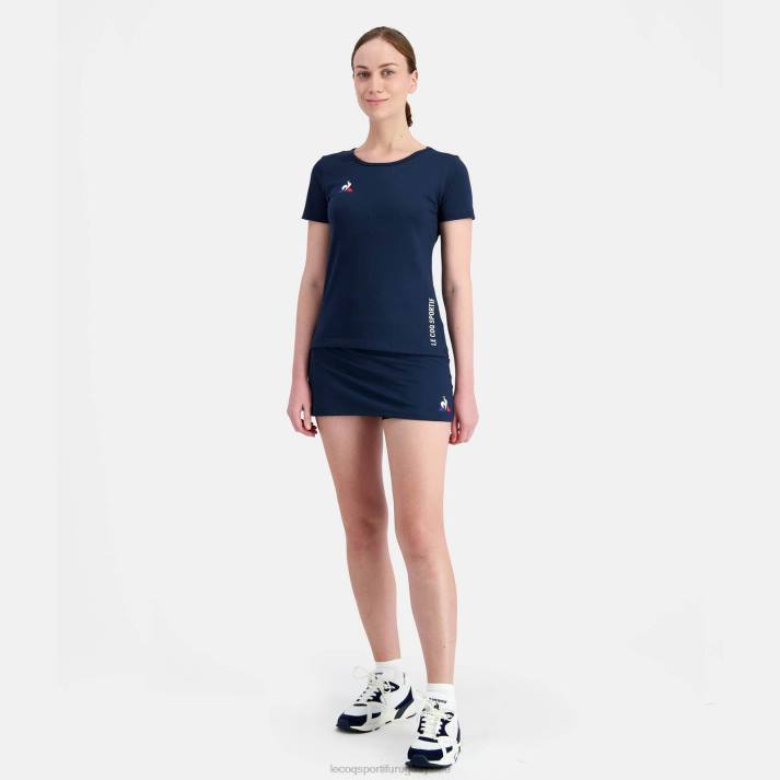 ropa XFVP619 mujer Le Coq Sportif falda azul