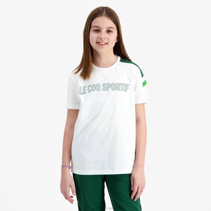 ropa XFVP382 niños Le Coq Sportif camiseta blanca
