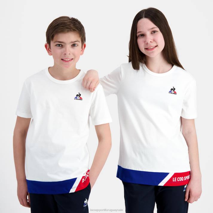 ropa XFVP383 niños Le Coq Sportif camiseta blanca