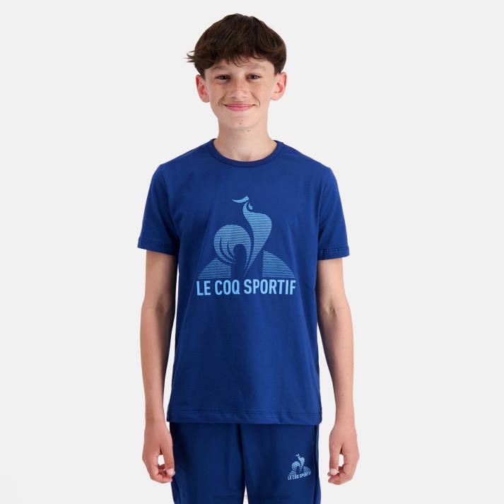 ropa XFVP386 niños Le Coq Sportif camiseta azul
