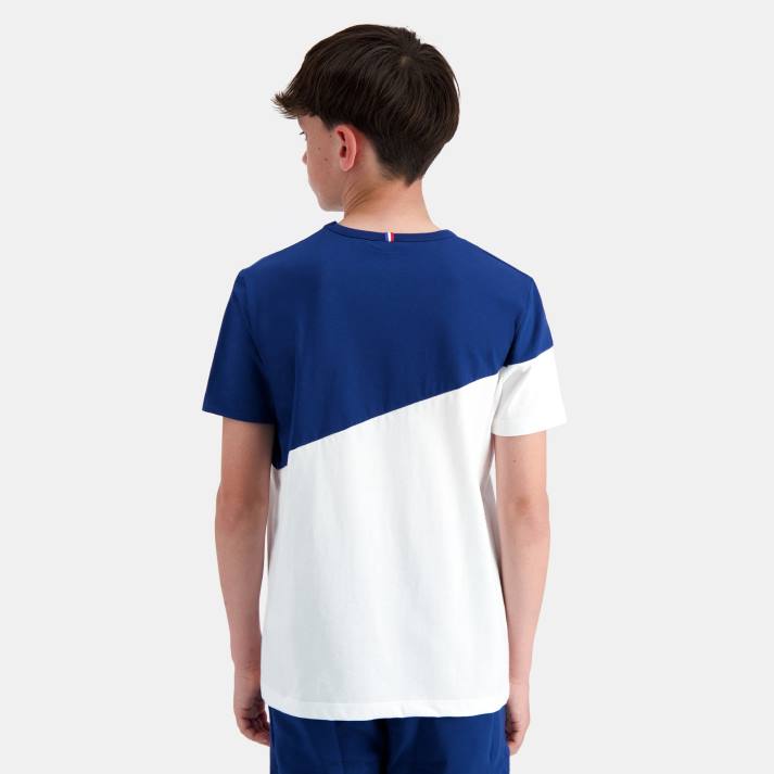 ropa XFVP387 niños Le Coq Sportif camiseta blanca