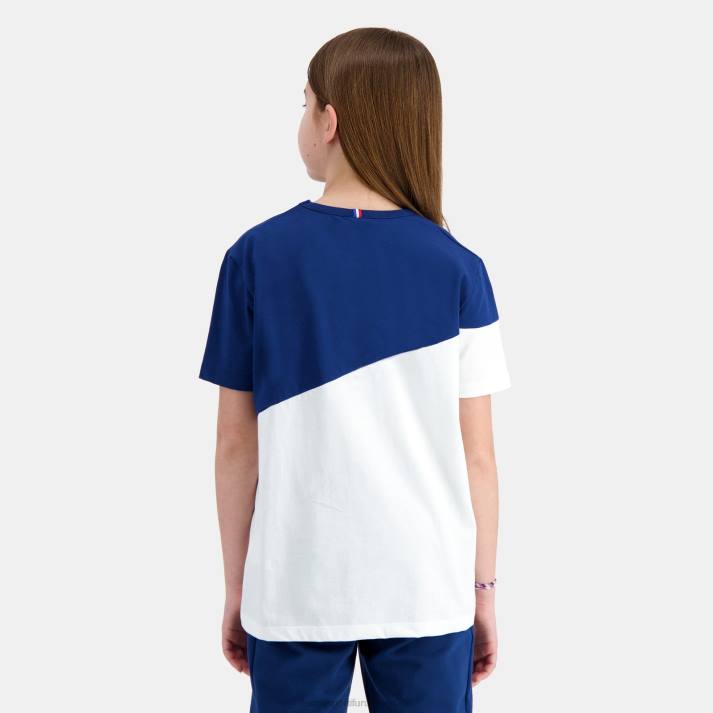 ropa XFVP387 niños Le Coq Sportif camiseta blanca