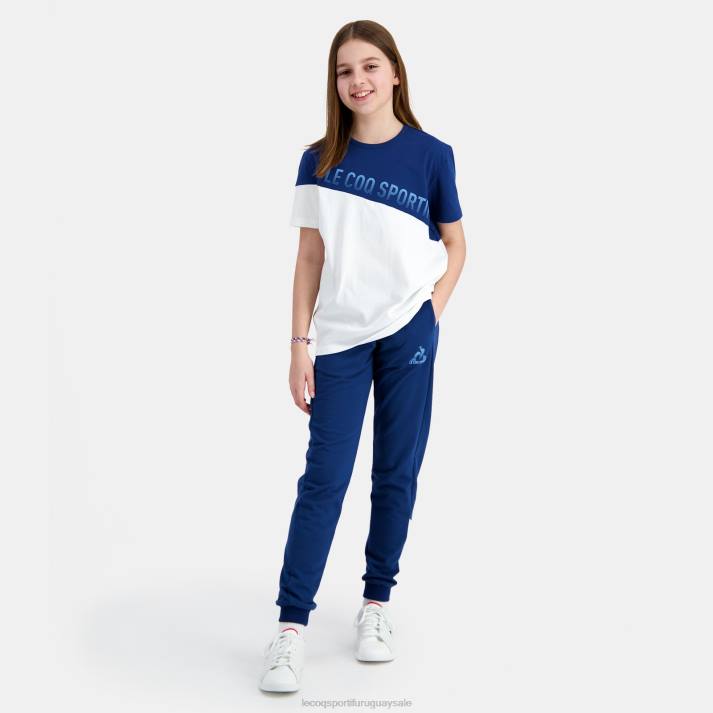 ropa XFVP387 niños Le Coq Sportif camiseta blanca