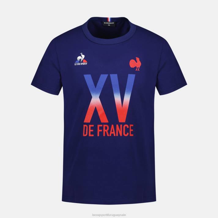 ropa XFVP389 niños Le Coq Sportif camiseta - xv de france azul