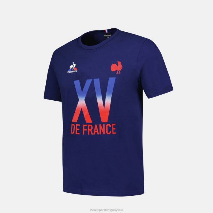 ropa XFVP389 niños Le Coq Sportif camiseta - xv de france azul