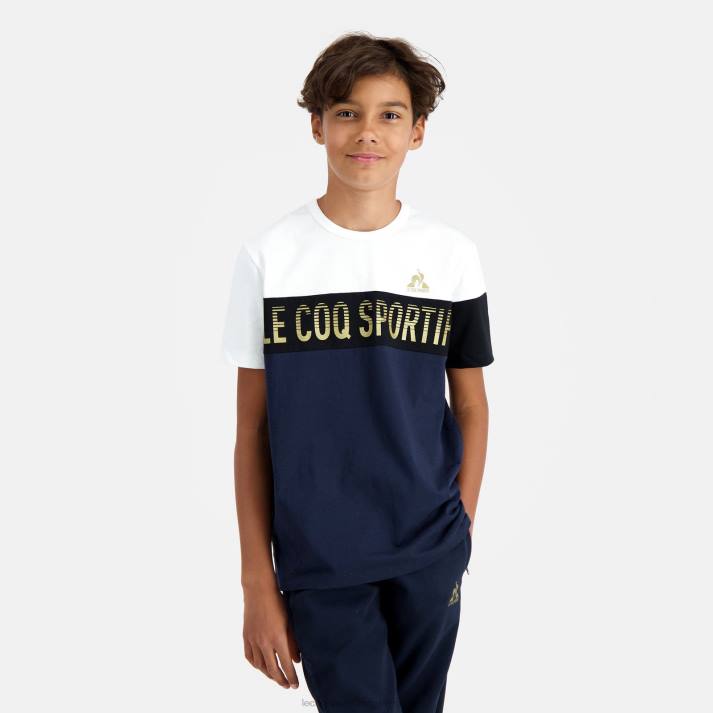 ropa XFVP639 niños Le Coq Sportif camiseta azul