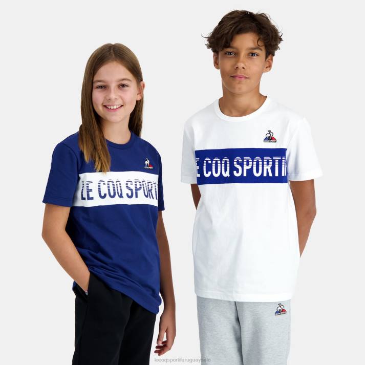 ropa XFVP646 niños Le Coq Sportif camiseta blanca