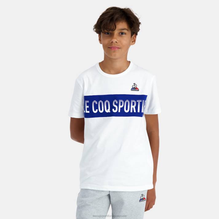 ropa XFVP646 niños Le Coq Sportif camiseta blanca