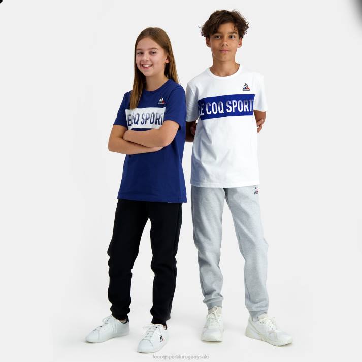 ropa XFVP646 niños Le Coq Sportif camiseta blanca