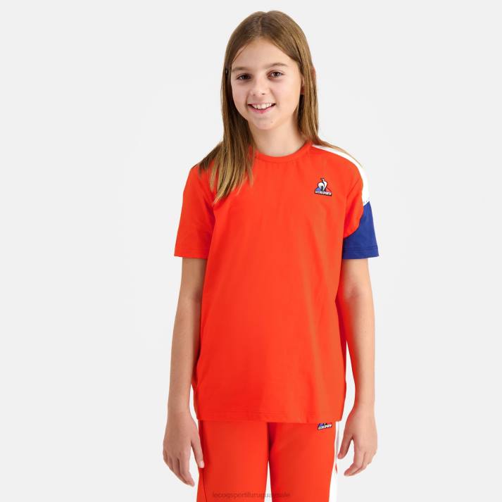 ropa XFVP650 niños Le Coq Sportif camiseta naranja