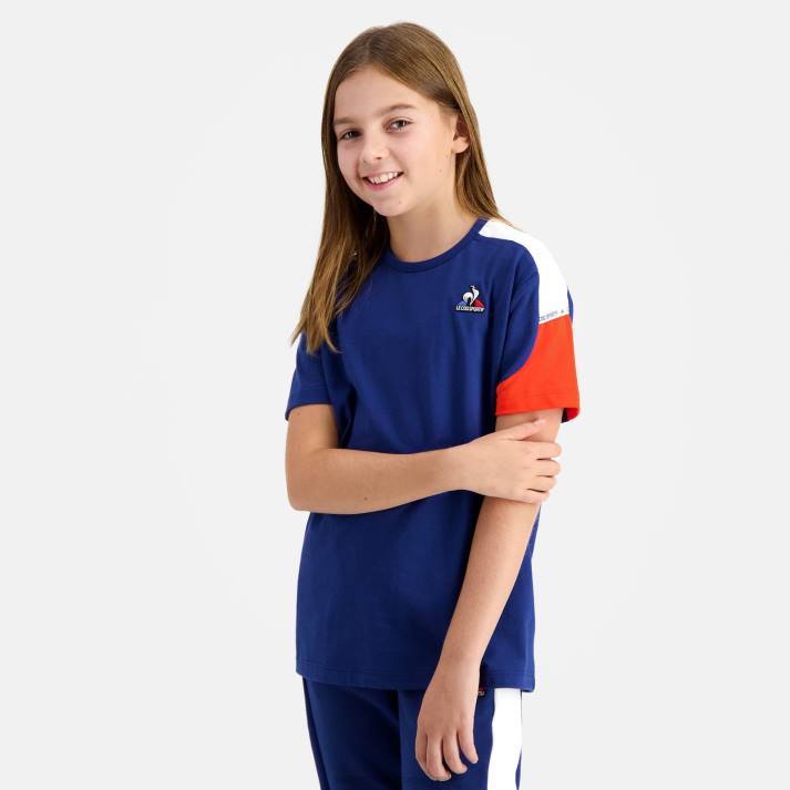 ropa XFVP651 niños Le Coq Sportif camiseta azul