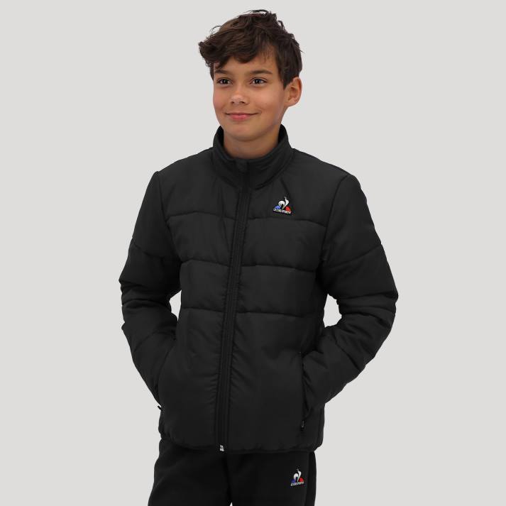 ropa XFVP657 niños Le Coq Sportif chaqueta negra