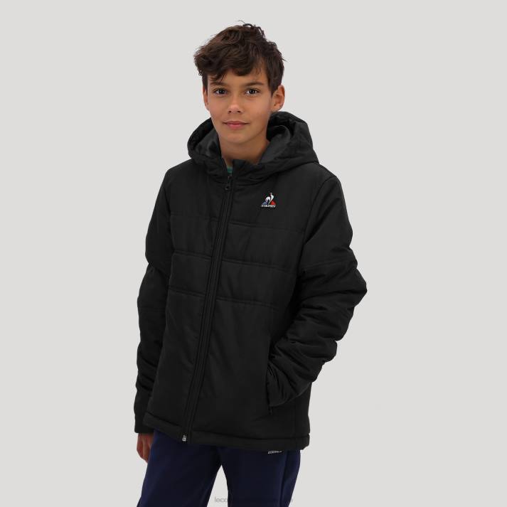 ropa XFVP658 niños Le Coq Sportif chaqueta negra
