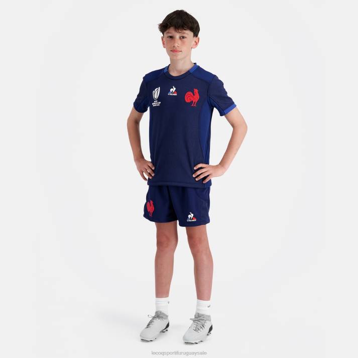 ropa XFVP413 niños Le Coq Sportif réplica corta - xv de france azul