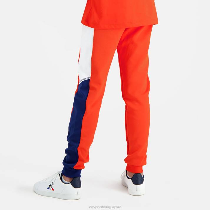 ropa XFVP642 niños Le Coq Sportif pantalones naranja