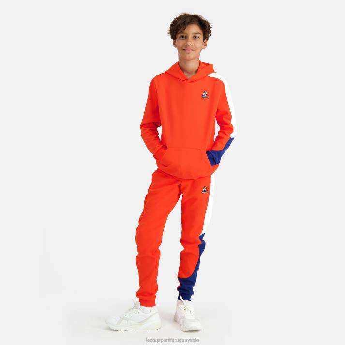 ropa XFVP642 niños Le Coq Sportif pantalones naranja