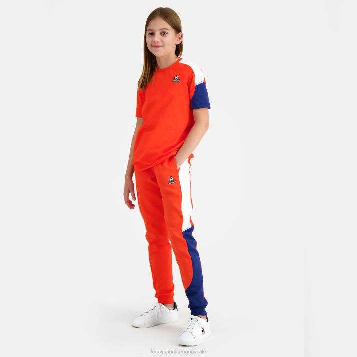 ropa XFVP642 niños Le Coq Sportif pantalones naranja