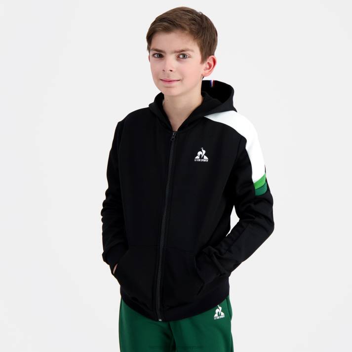 ropa XFVP391 niños Le Coq Sportif sudadera con capucha y cremallera multicolor