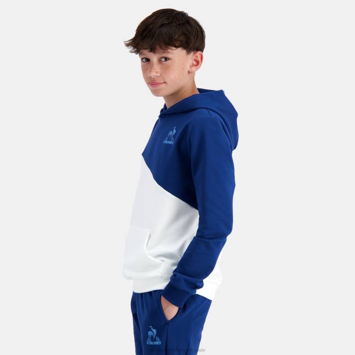 ropa XFVP395 niños Le Coq Sportif sudadera con capucha azul